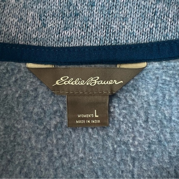 Eddie Bauer Radiator Fleece 2.0 Snap Mock Neck Pullover Jacket Blue Size L - Picture 12 of 12